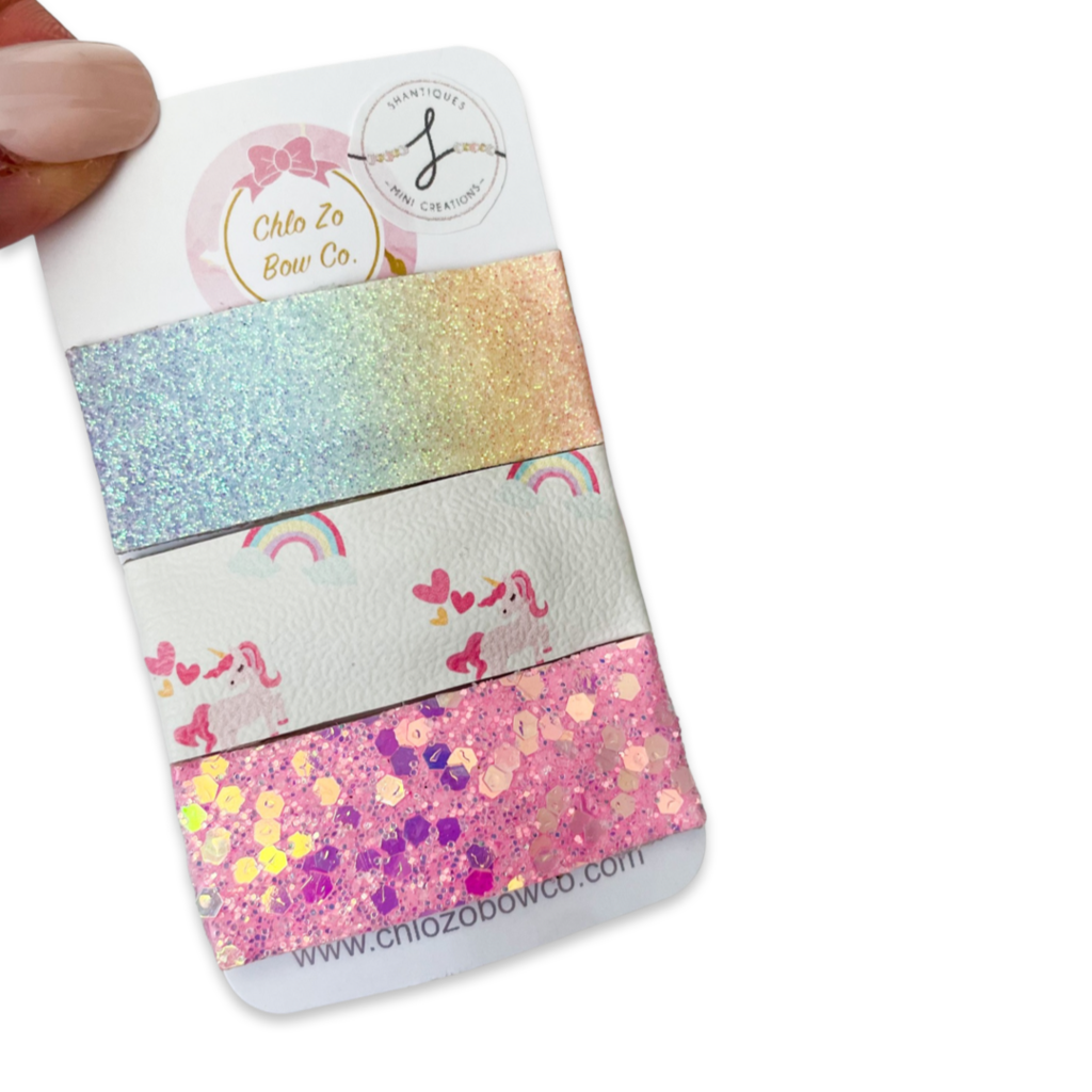 TRIO SNAP CLIP SETS - UNICORNS