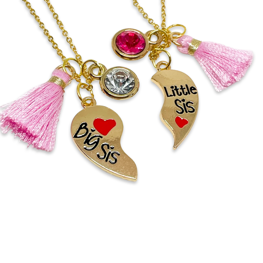 SISTER NECKLACE SET - GOLD HEART