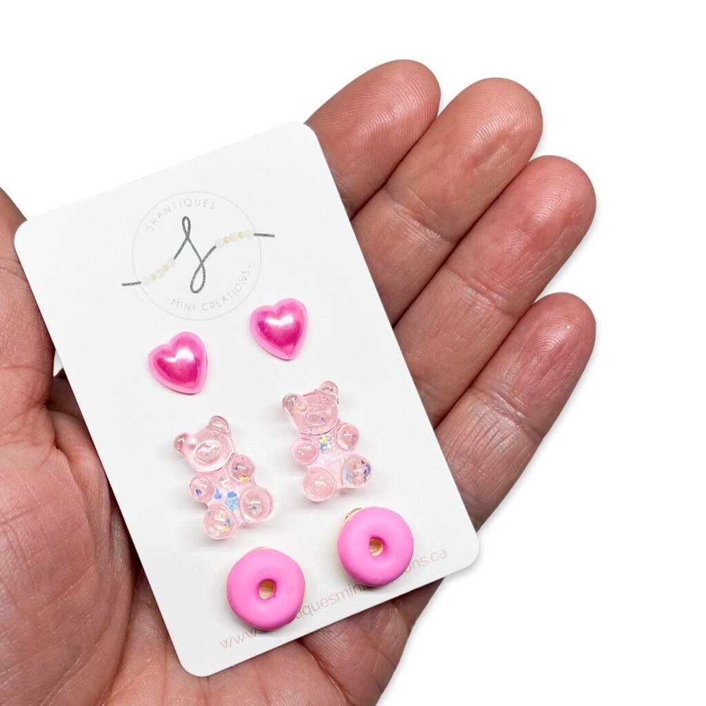 GUMMY BEAR PINK - TRIO EARRINGS