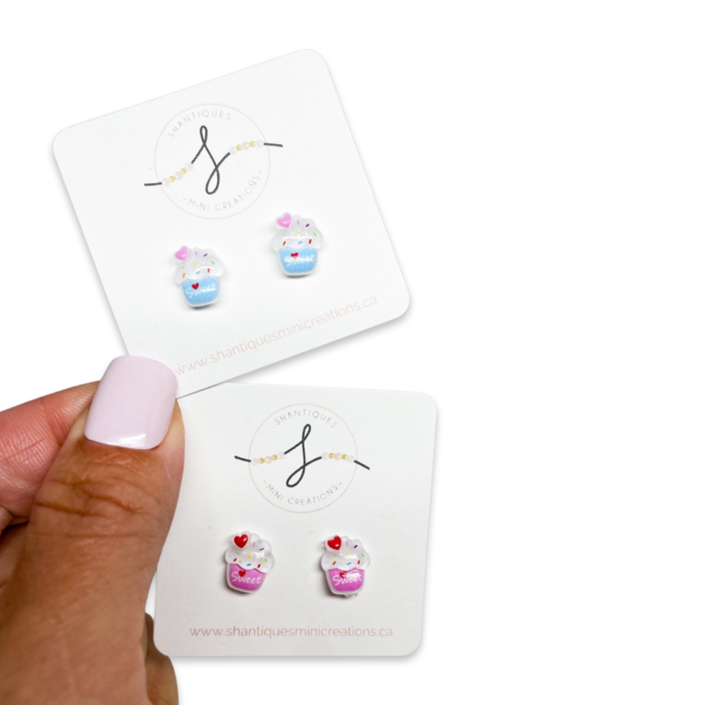 CUPCAKE/BLUE - EARRINGS