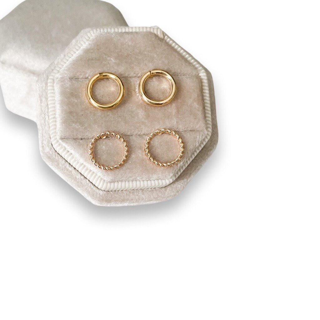 14K GOLD PLATED/CIRCLES - EARRINGS