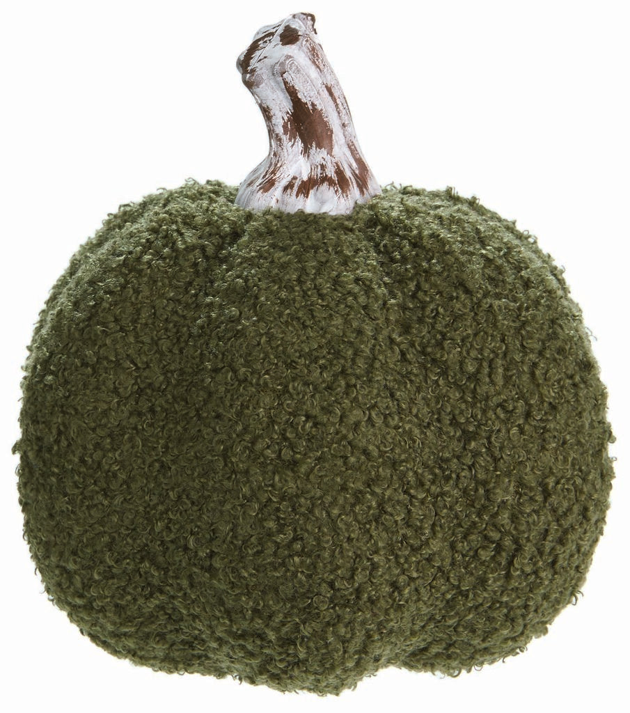 Fuzzy Green Pumpkin 7"