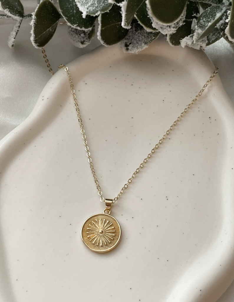 SUNBRUST DISC NECKLACE