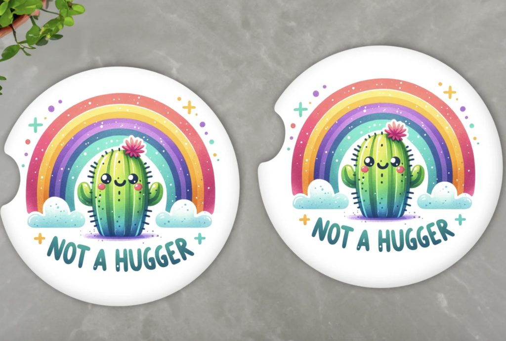 Not a Hugger Car Coasters