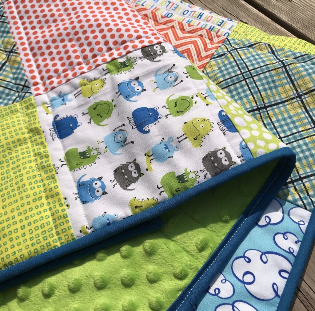 Patchwork Quilt - Cute Monsters