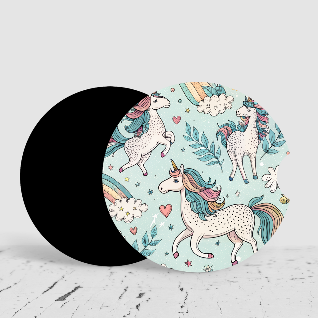 Unicorn Car Coasters