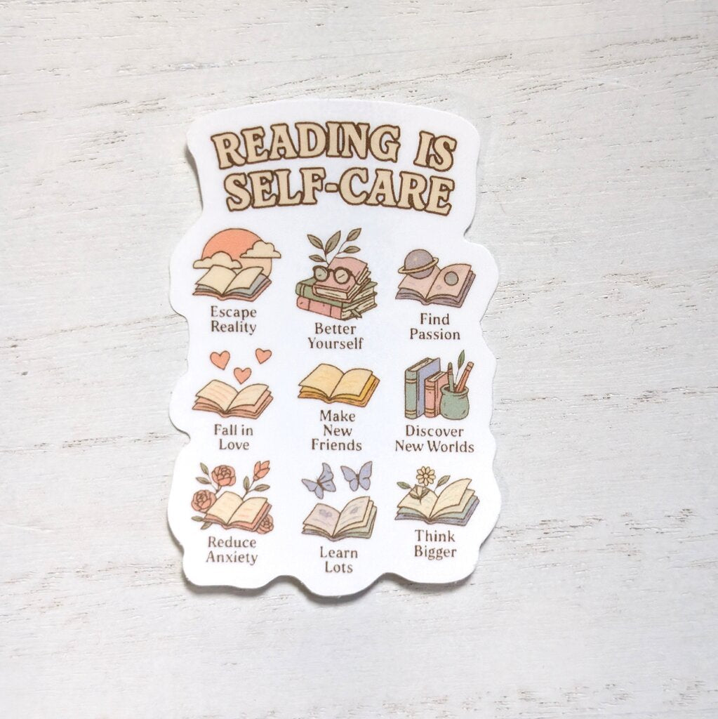 Reading Self Care Sticker