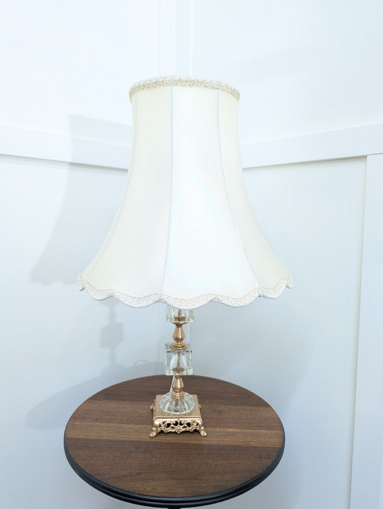 Beautiful , Eclectic Glass/Rose Gold Lamp