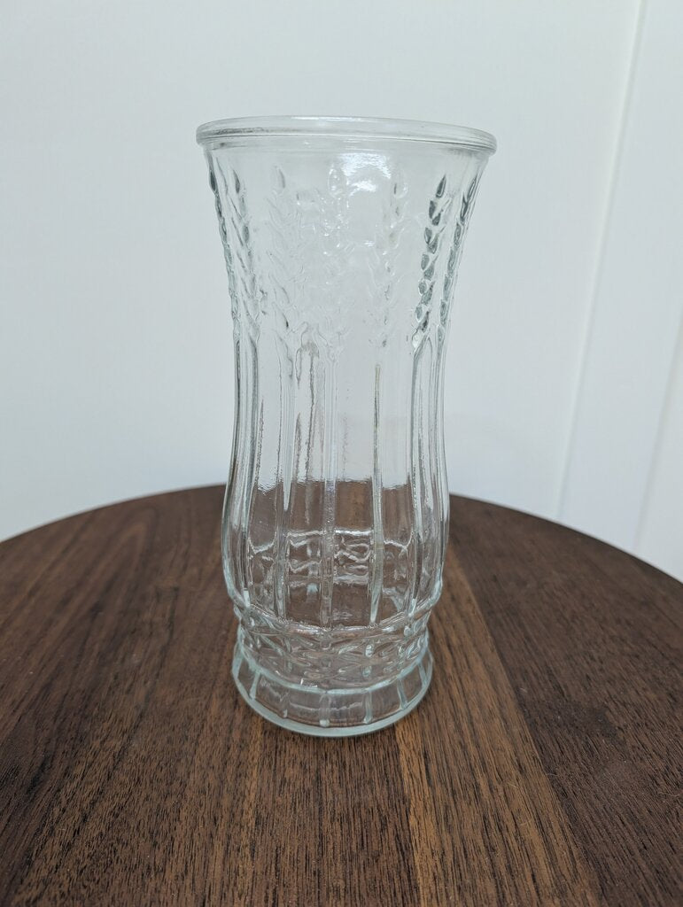 Clear Glass Vase 8 3/4" tall