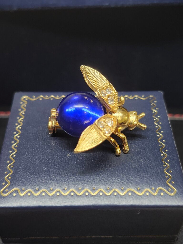 BLUE BUG BROOCH