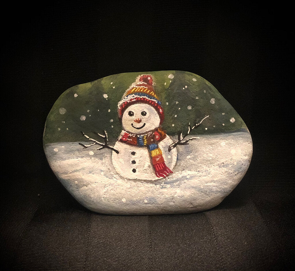 Snowman w Hat & Scarf