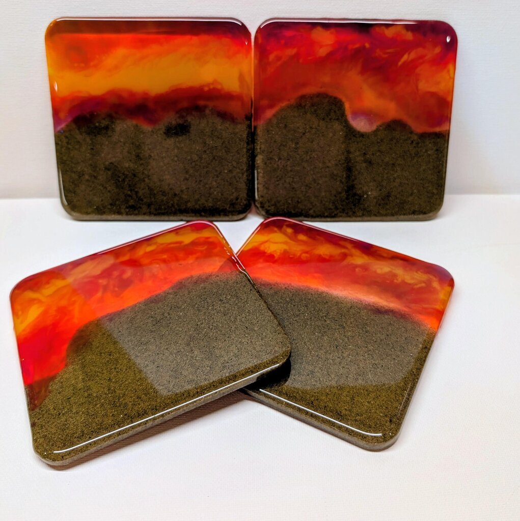 Sauble(Saugeen) Beach Sunset Coasters (Set of 4)