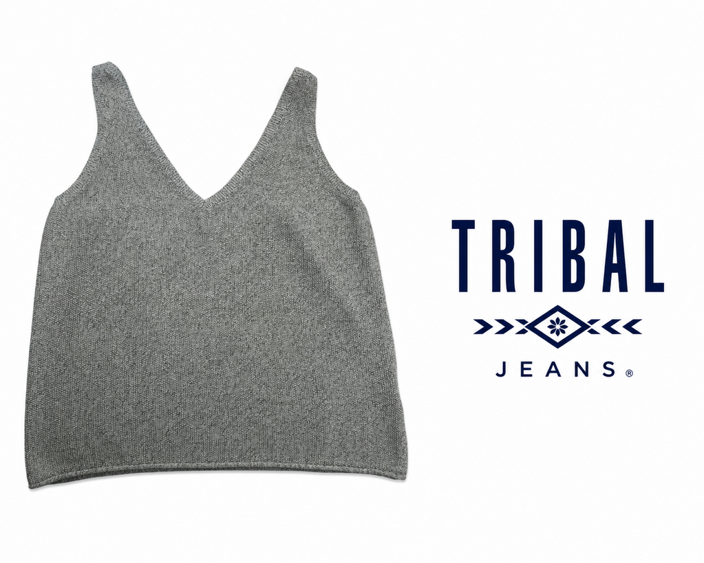 TRIBAL Marled Knit Tank Top ~ Large