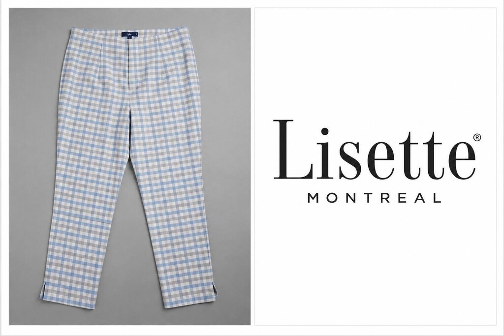 LISETTE Montreal Plaid Slim Ankle Pants Made In Canada ~ Size 12