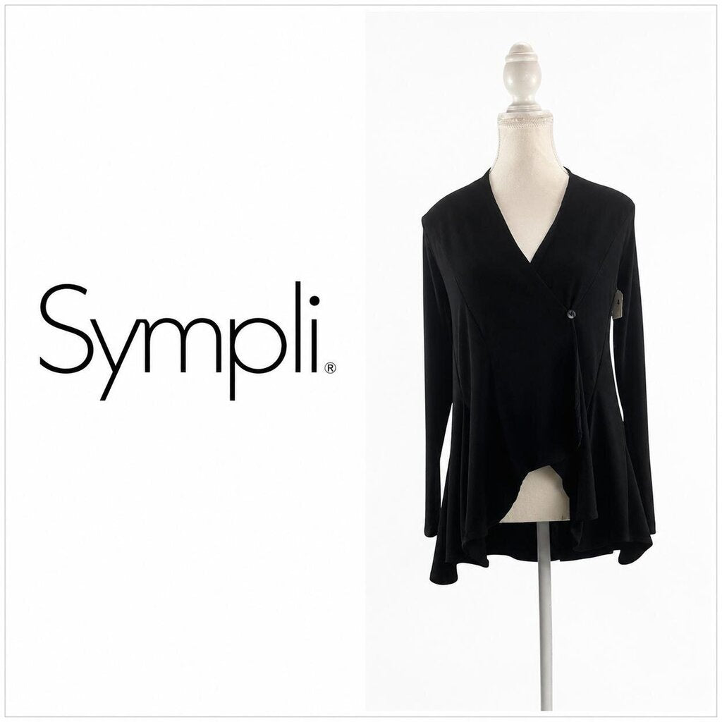 SYMPLI Black Long Sleeve Jacket Size 4