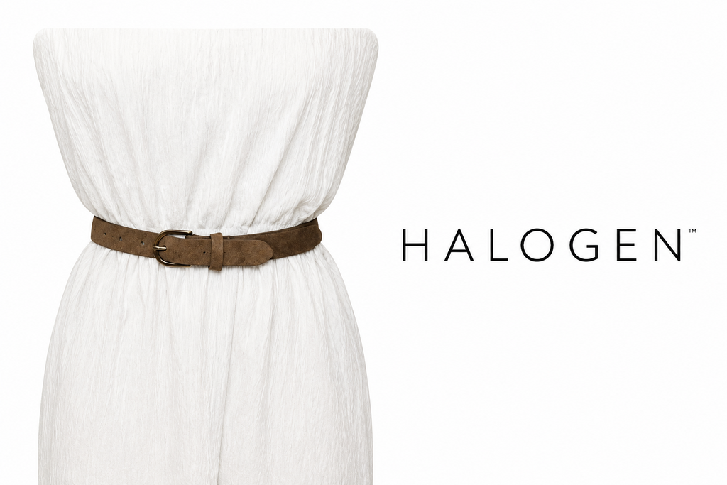 HALOGEN Brown Leather Belt