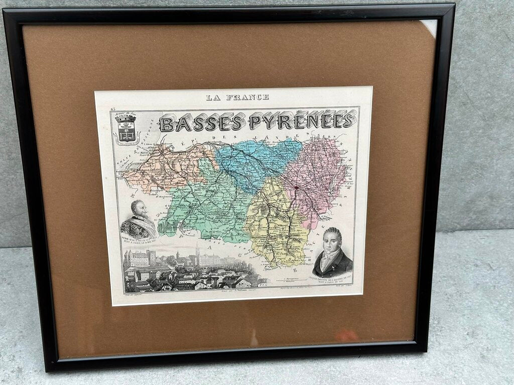 Map France Framed