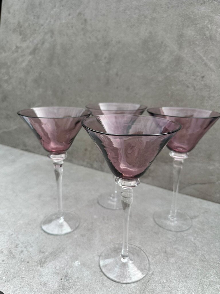 Martini Glasses-Amethyst Purple