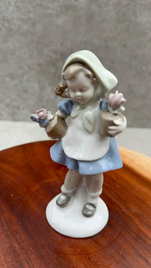Girl With Flower Pots Figurine