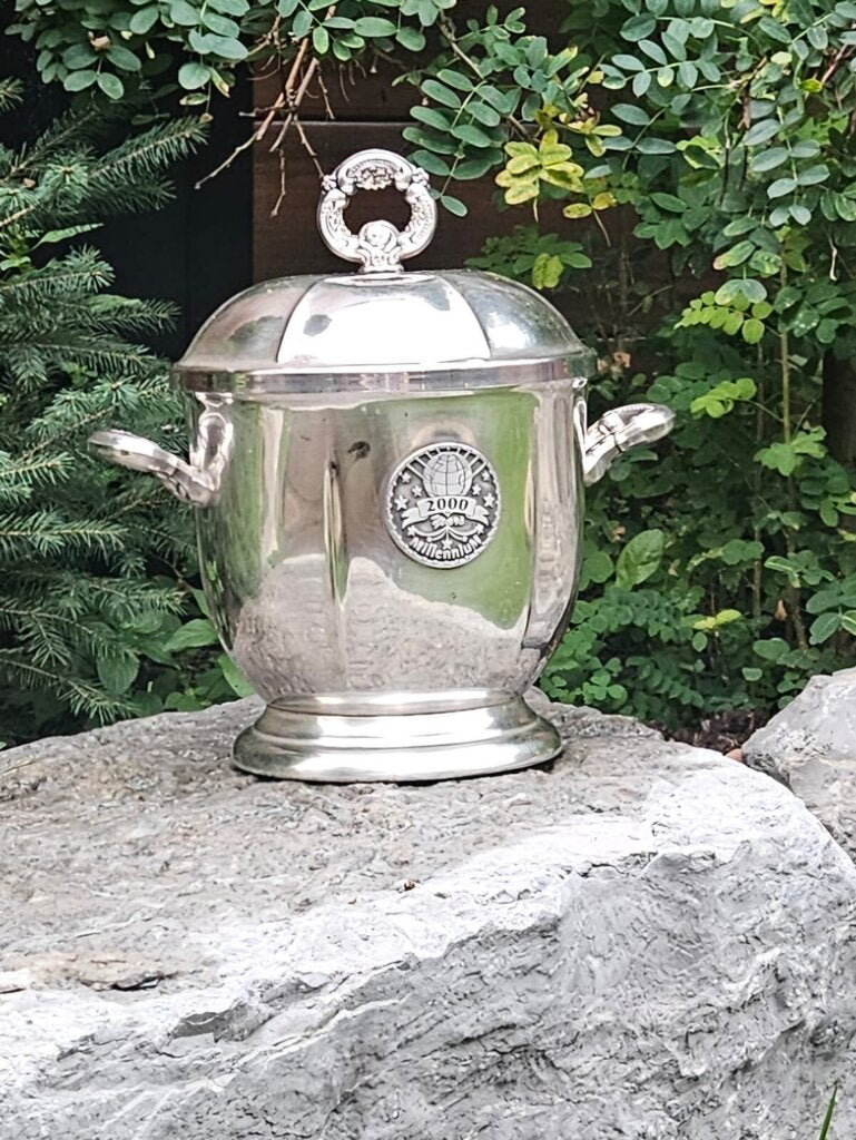 Du Maurier 2000 Silver Plated Ice Bucket + Flute (2 pcs)
