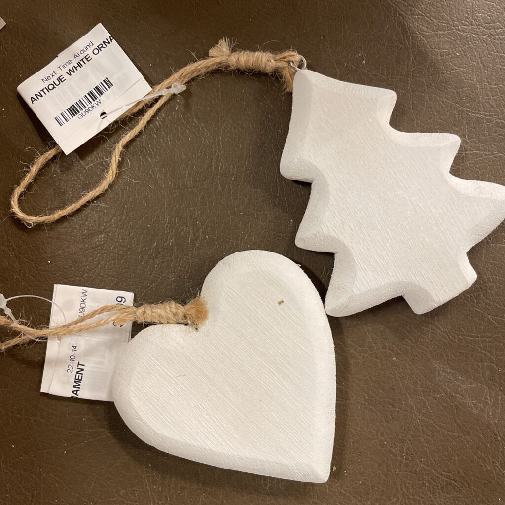 ANTIQUE WHITE ORNAMENT