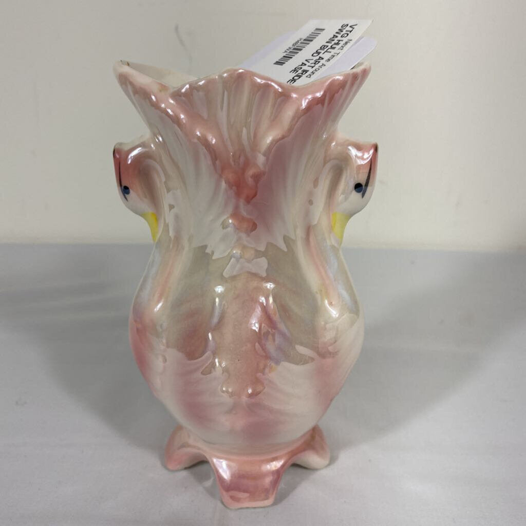 VTG HULL ART IRIDESCENT SWAN BUD VASE