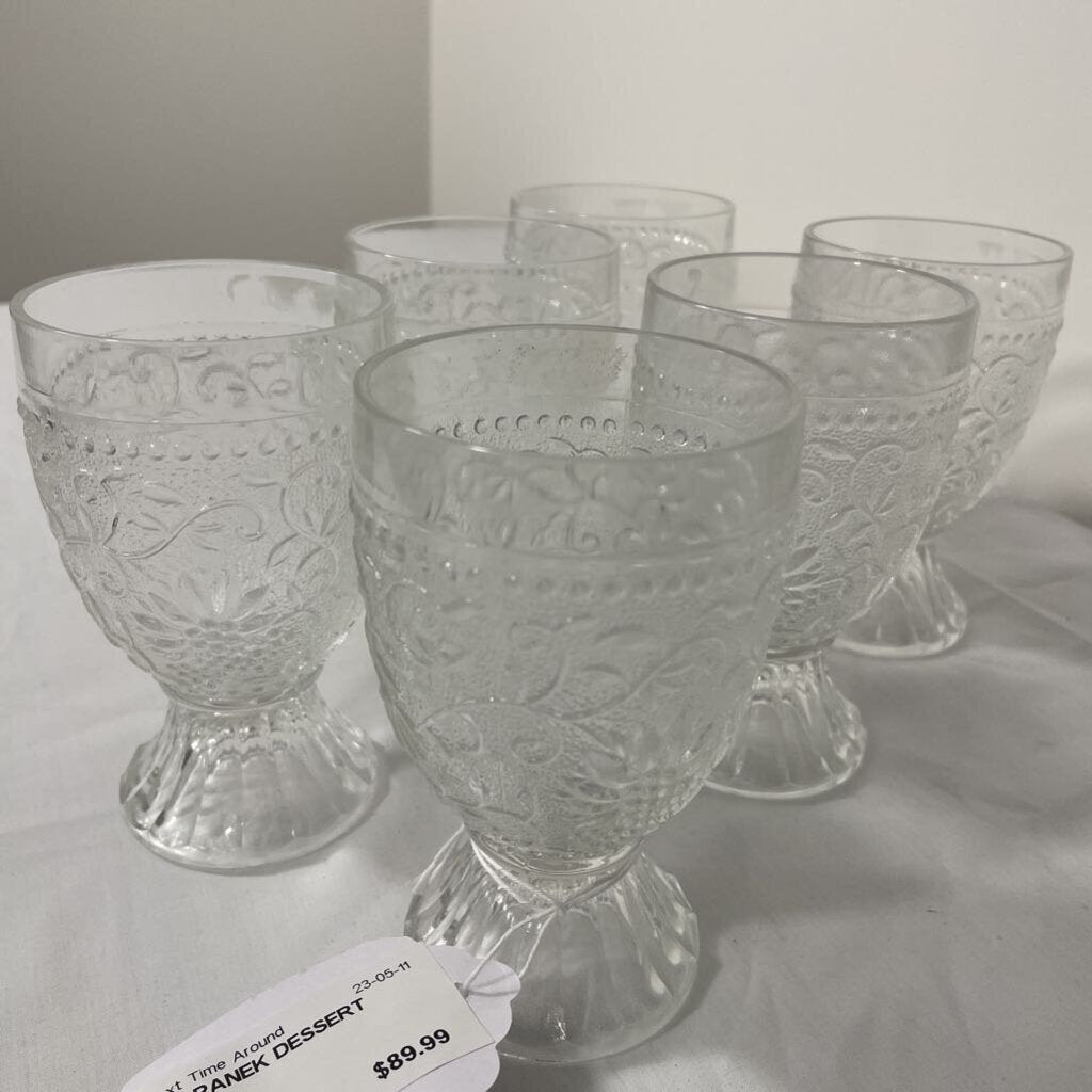 VTG S/6 PANEK DESSERT GLASSES