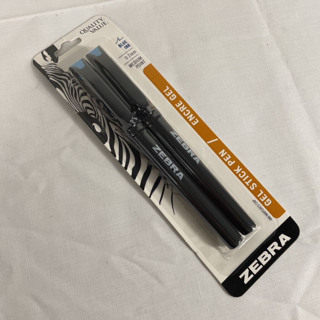 2-PACK ZEBRA GEL STICK PENS - BLUE
