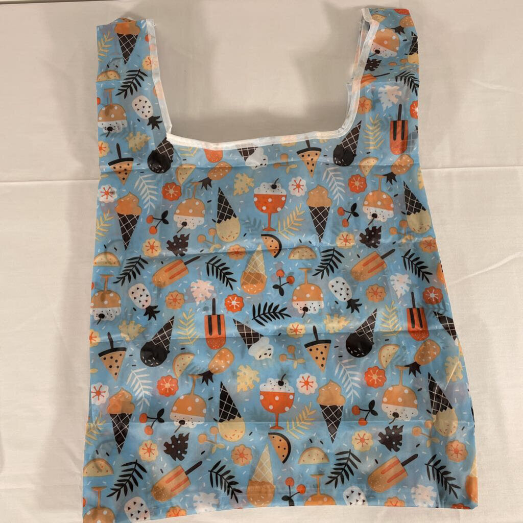 ECO-FRIENDLY FOLDING BAG - BLUE ICECREAM