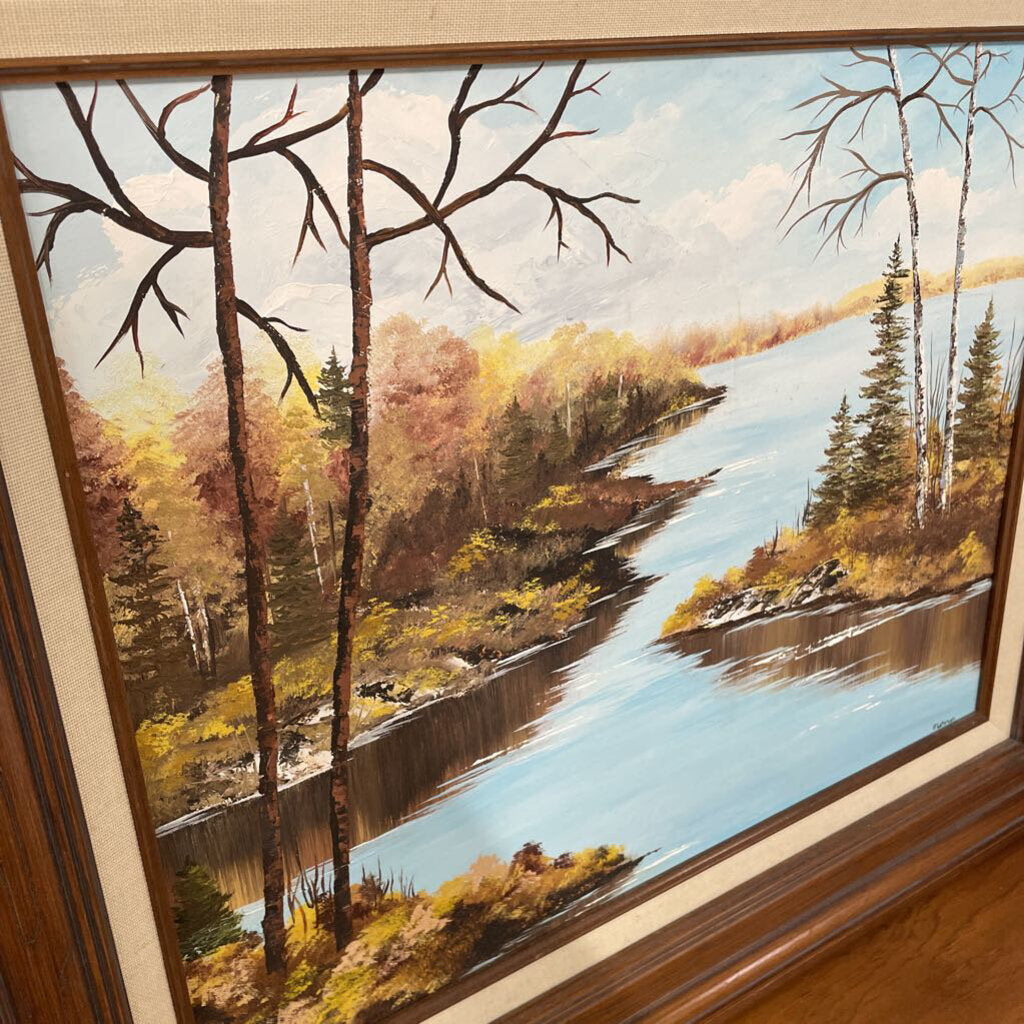 FRAMED ORIGINAL P. LEHMAN PAINTING