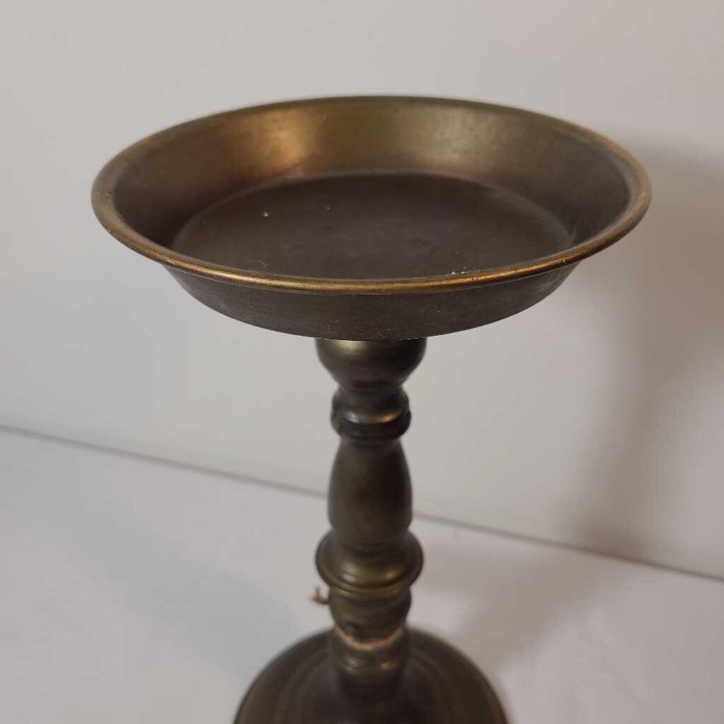 Antique Brass Tone Candle Holder