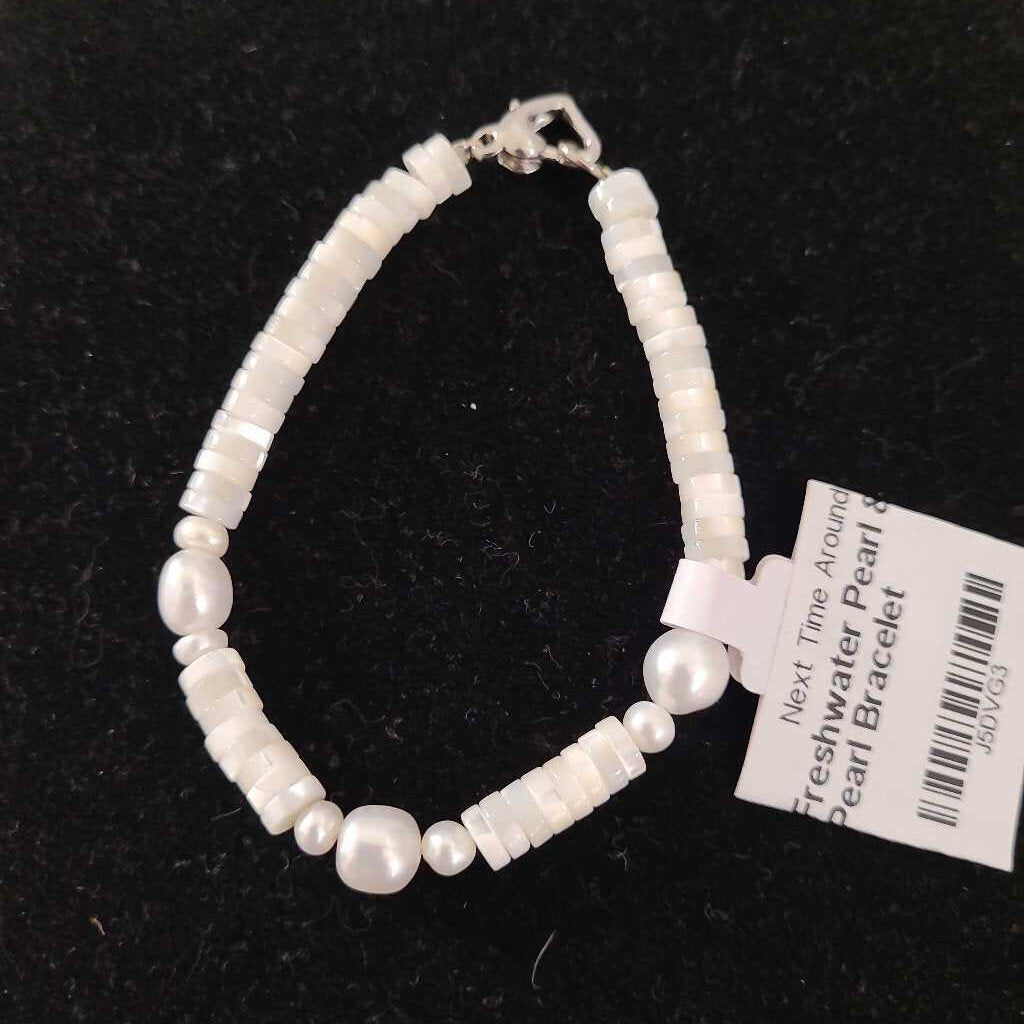 Freshwater Pearl & Mother of Pearl Bracelet