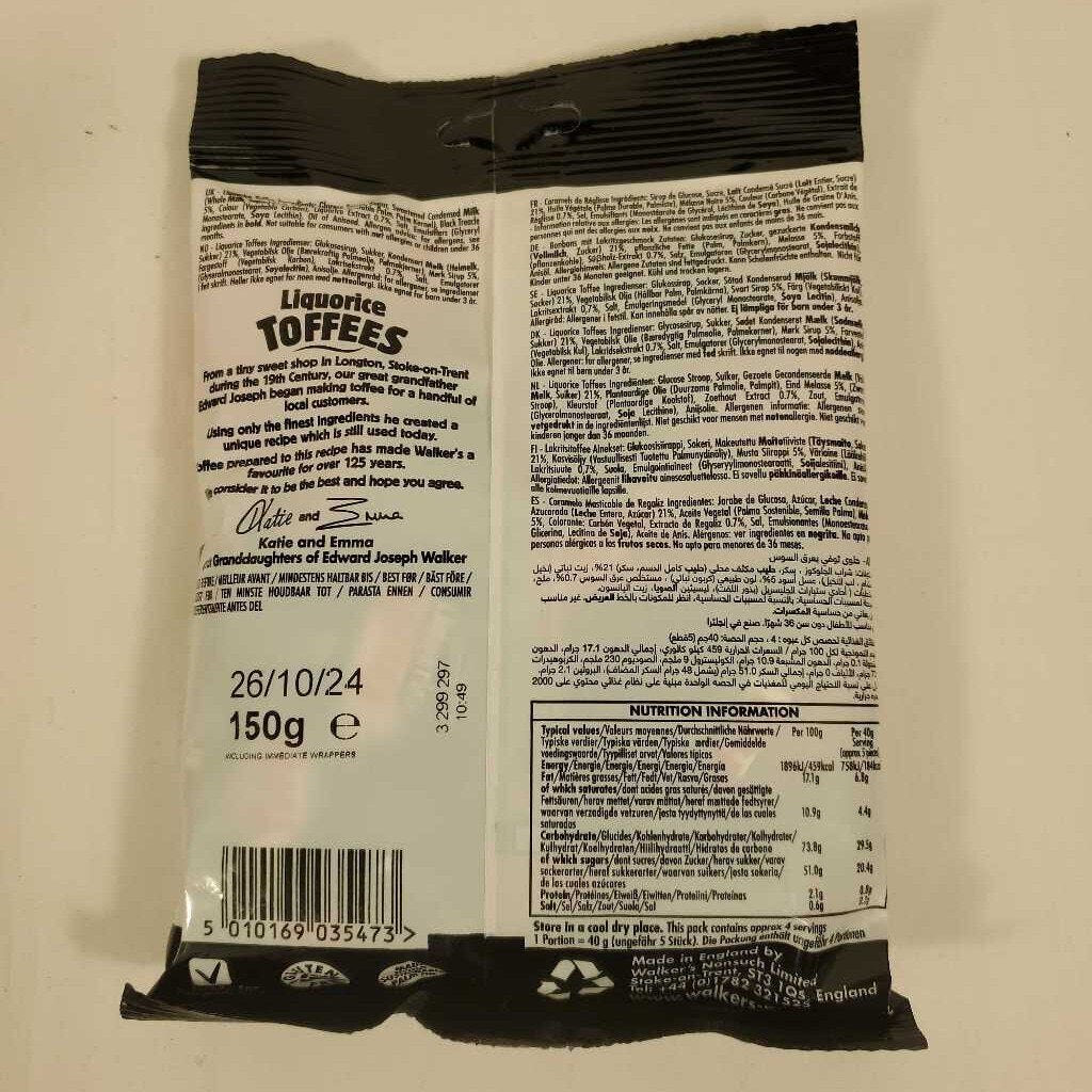 Liquorice Toffees