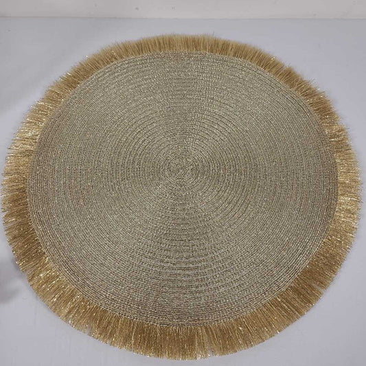 ROUND GOLD PLACEMAT