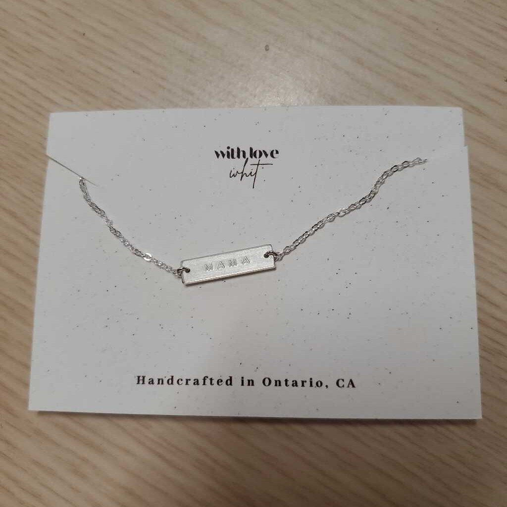 STERLING SILVER MAMA BRACELET