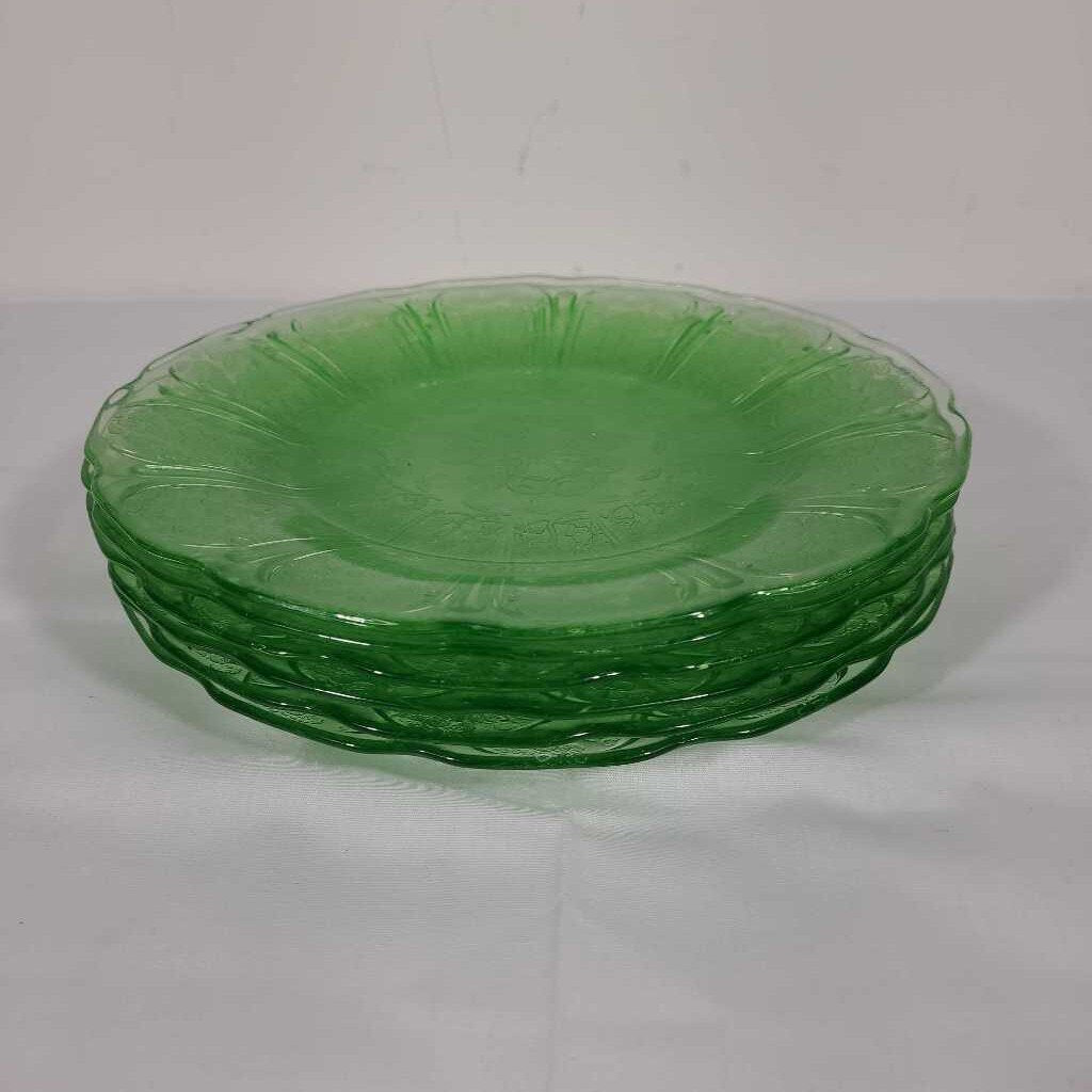 SET/6 9" JEANNETTE CHERRY BLOSSOM PLATES