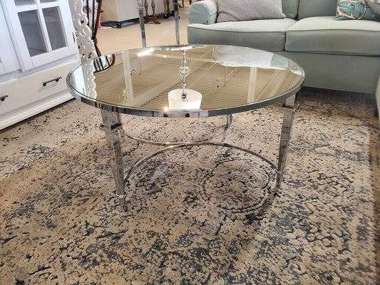 SILVER MIRRORED COFFEE TABLE