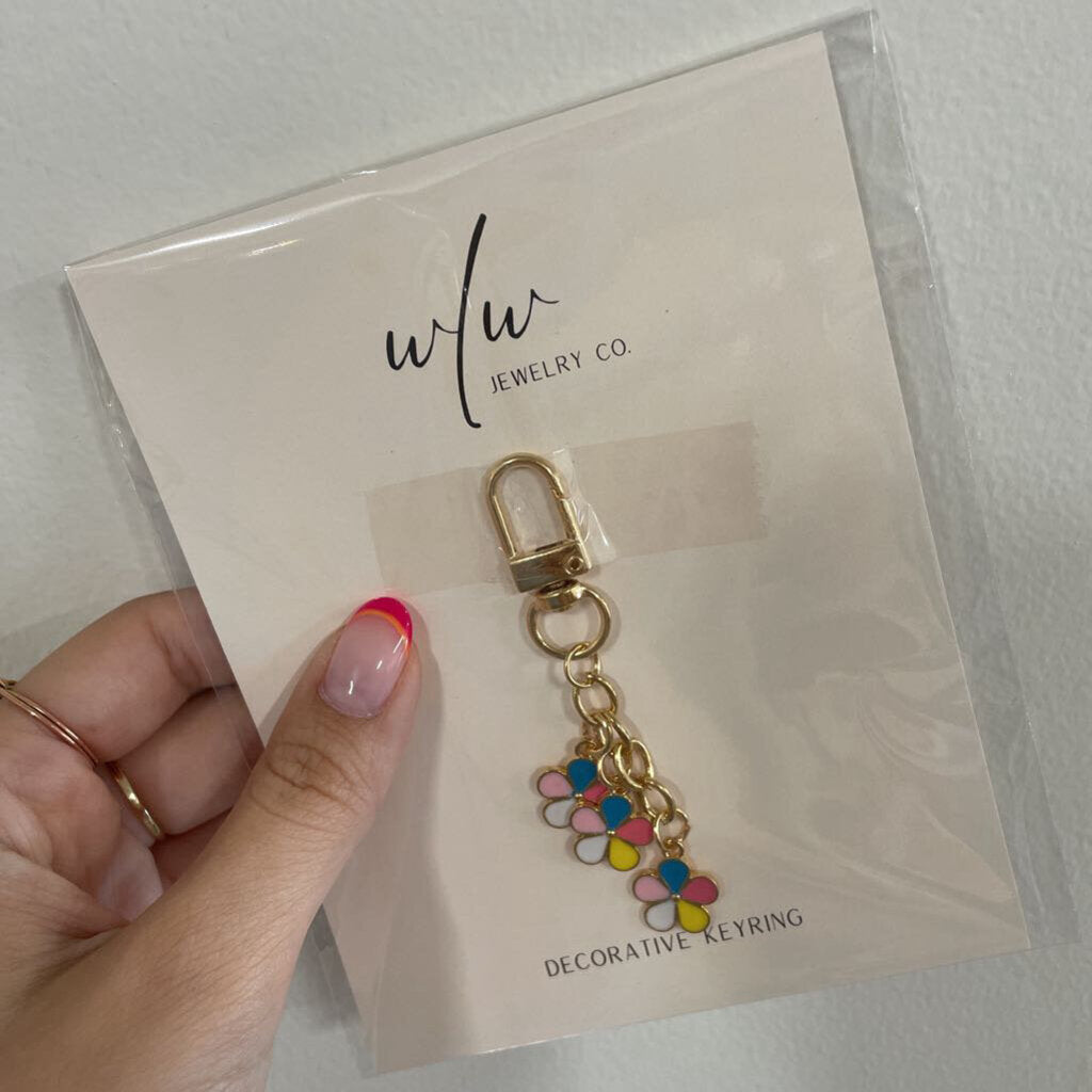 Tri Flower Keyring - MULTI