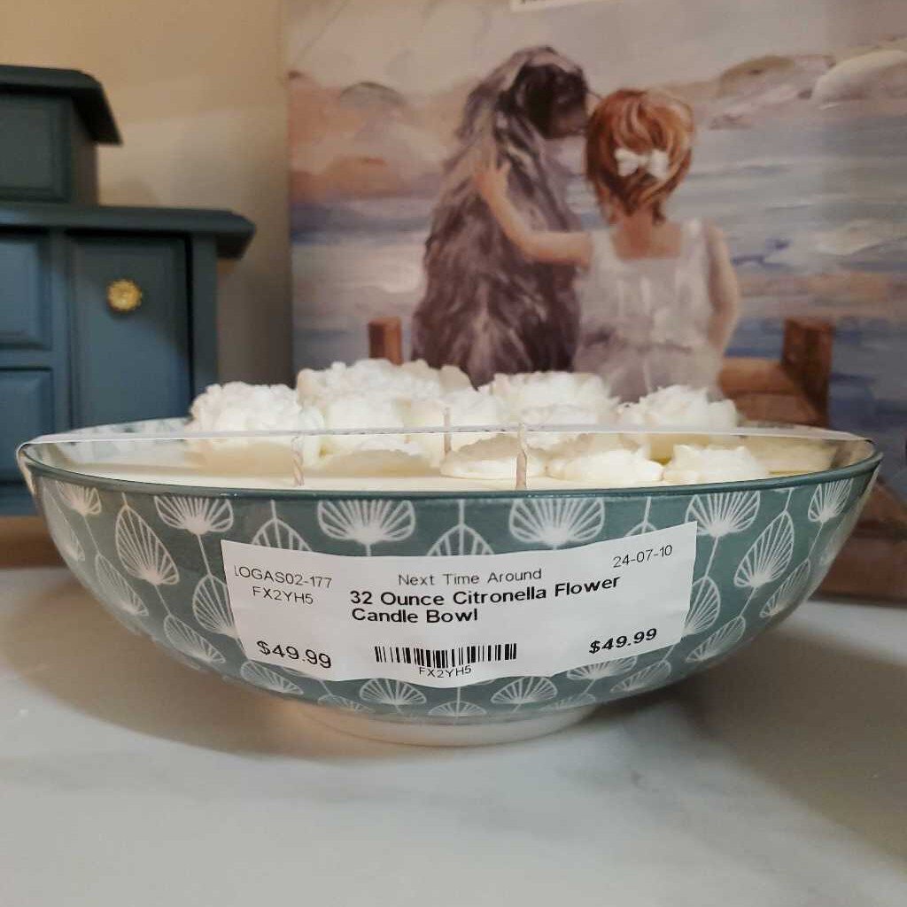 32 Ounce Citronella Flower Candle Bowl