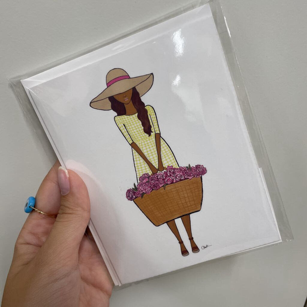 Gingham Dress Greeting Card