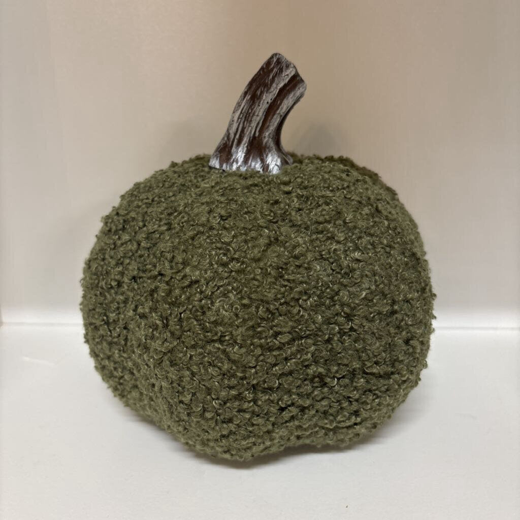 Fuzzy Green Pumpkin 7"
