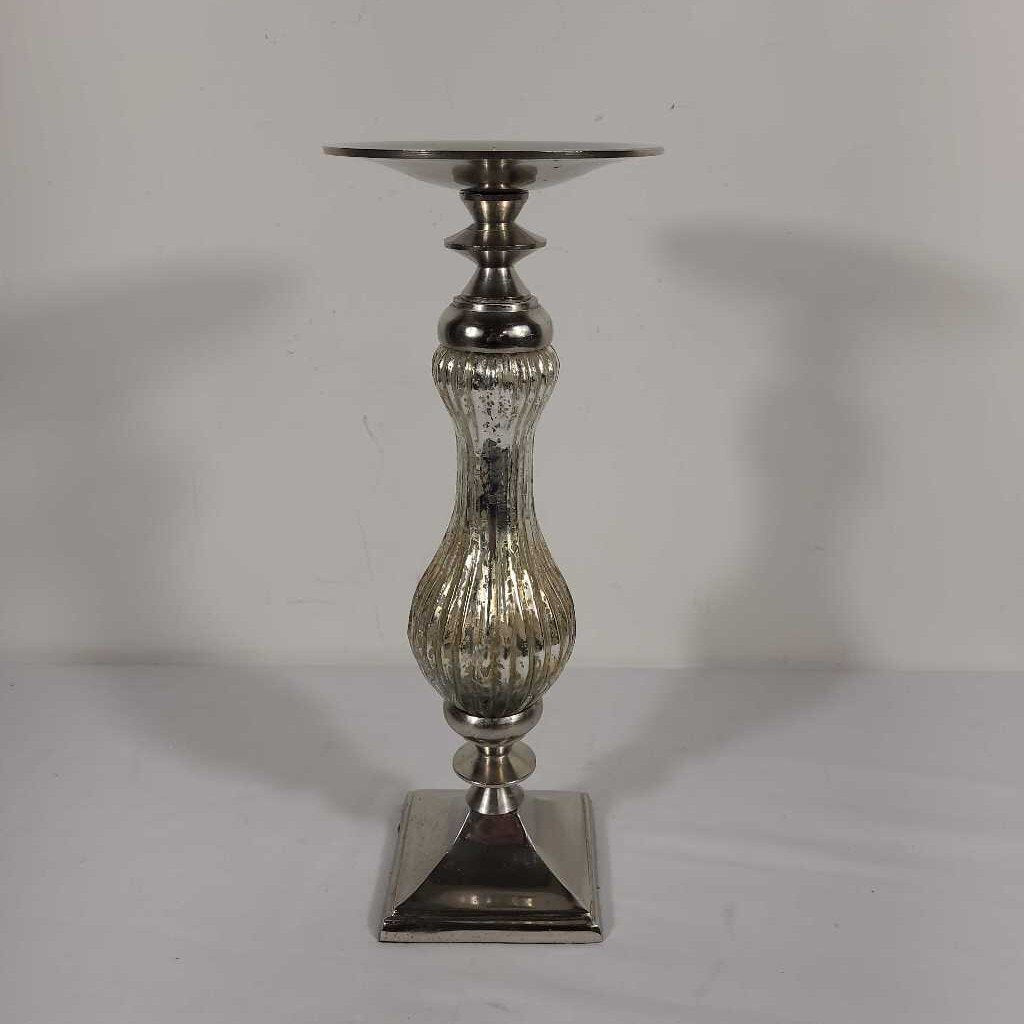 MERCURY GLASS CANDLESTICK
