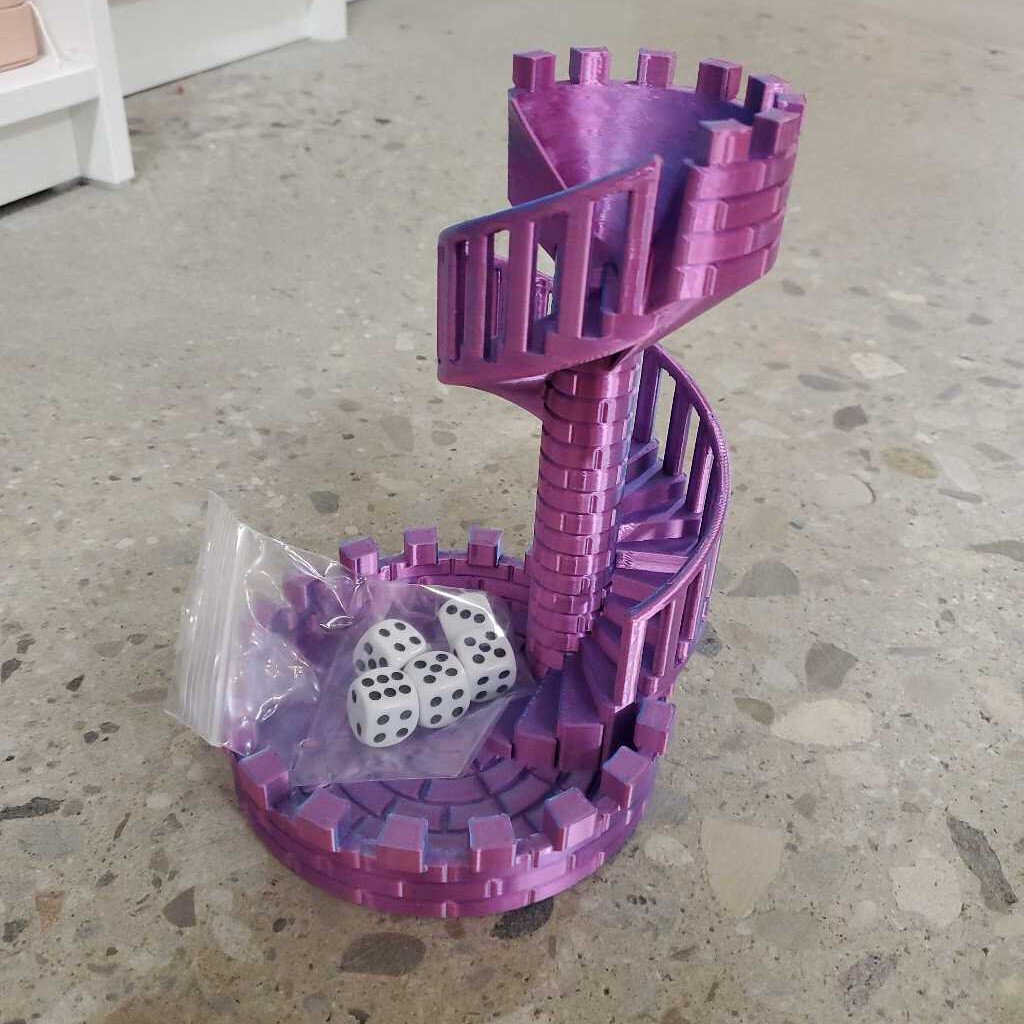 DICE TOWER - STAIRCASE - BLUE/PURPLE