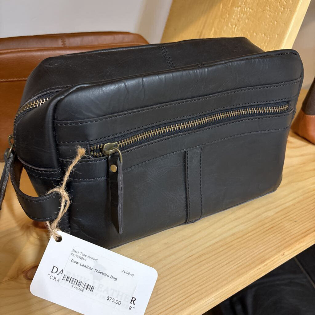Cow Leather Toiletries Bag