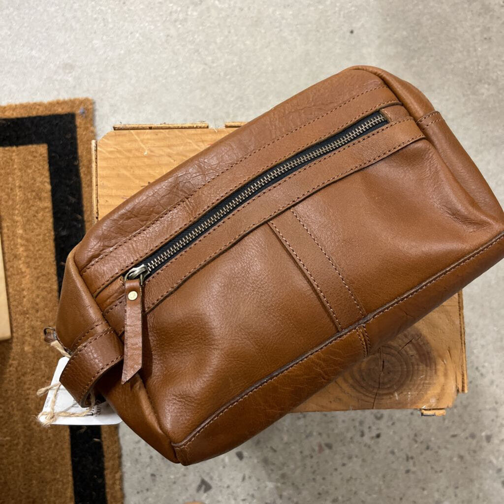 Cow Leather Toiletries Bag