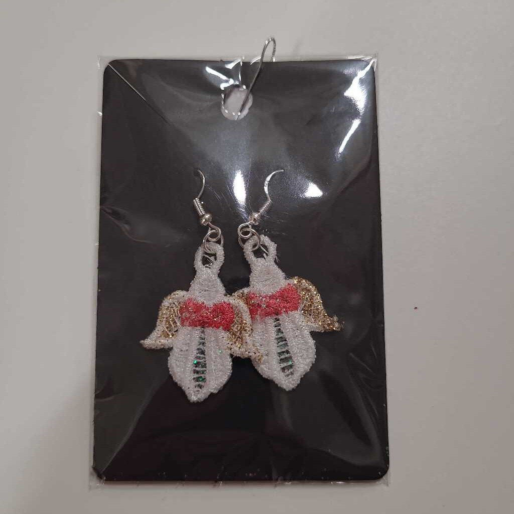 EMB angel laced earrings