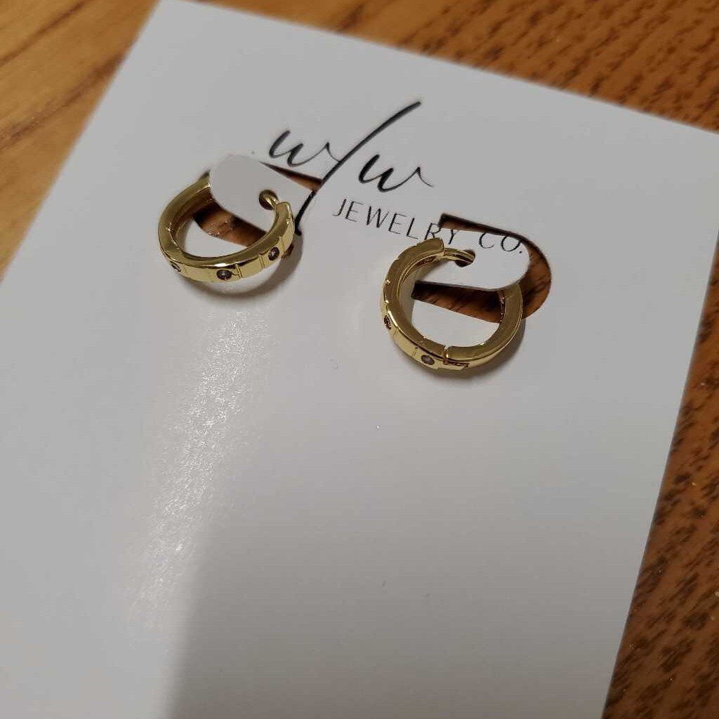 GOLD FILLED CZ HUGGIE