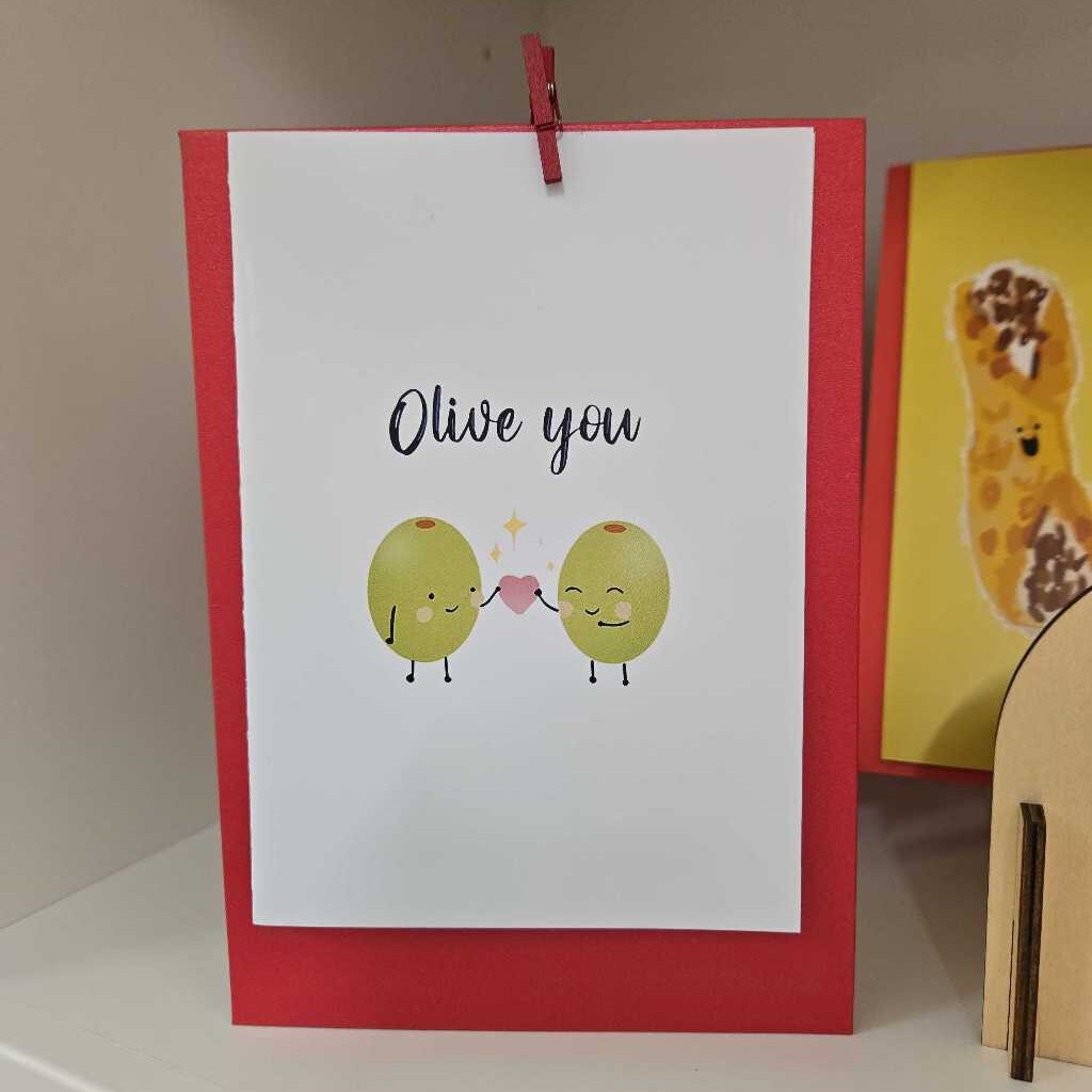 Card - " Olive You " ...