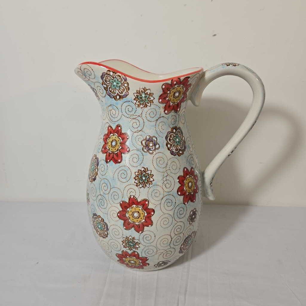 CERAMIC FLOWER PITCHER
