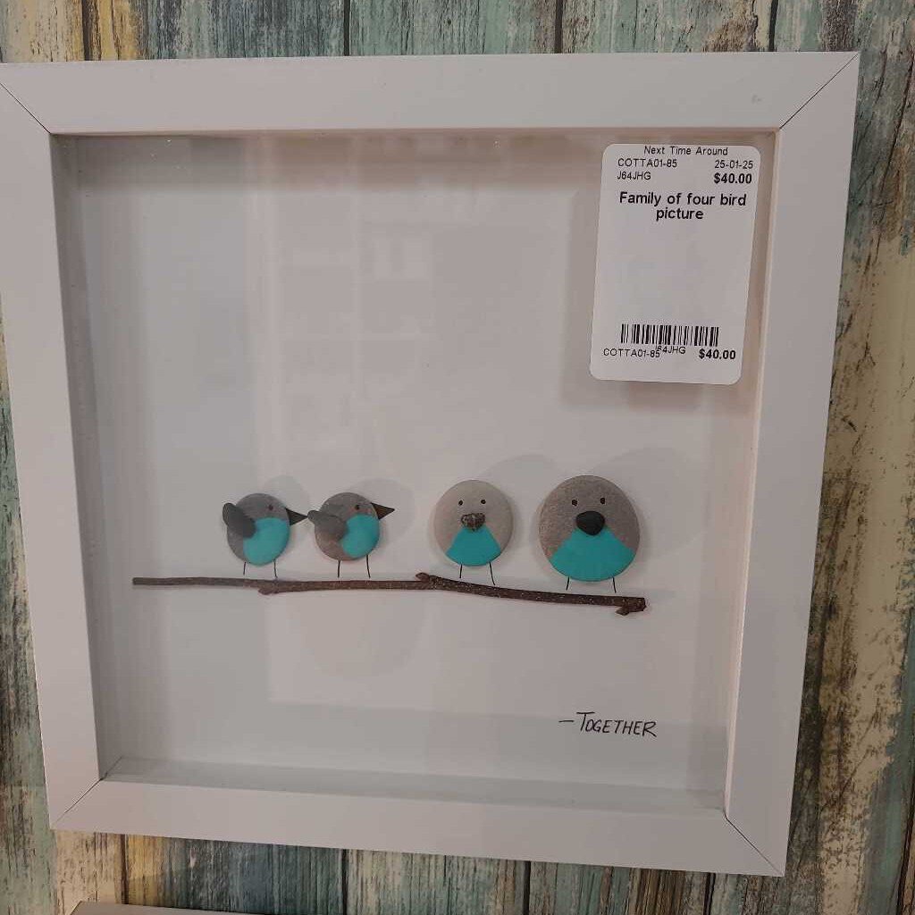 Family of four bird picture